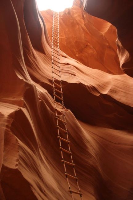 Ladder out of Lower Antelope Canyon