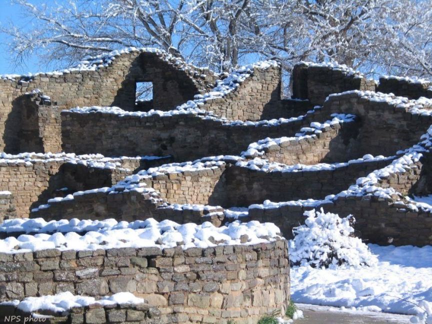 Aztec Ruins in the snow