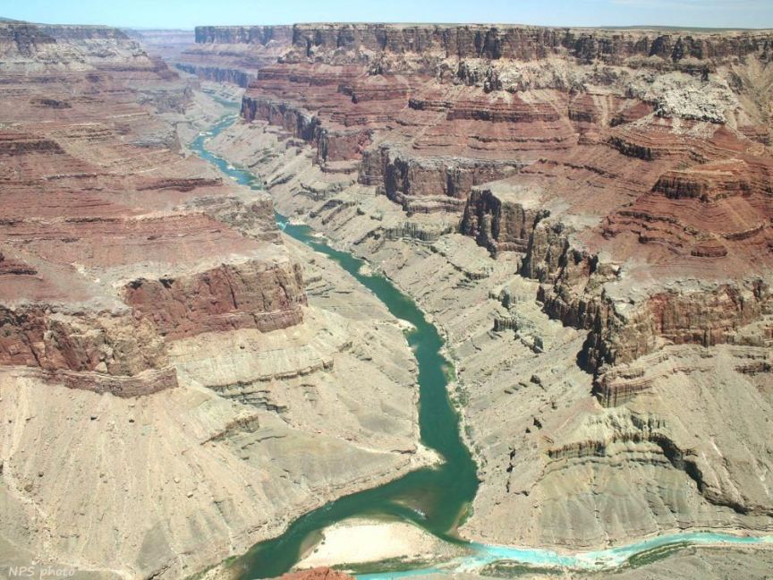 Confluence of the Colorado & Little Colorado, historic end of Grand River & eastern end of Grand Canyon at the west end of Marble Canyon