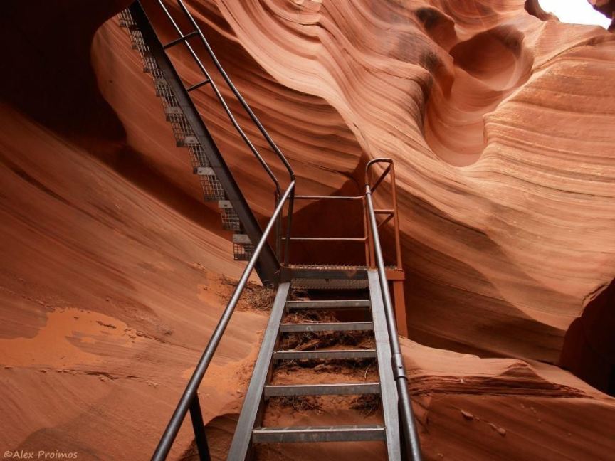 Ladder out of Lower Antelope Canyon