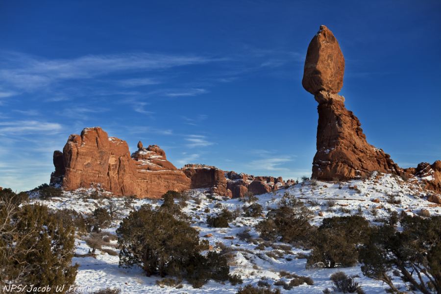 Balanced Rock in winter