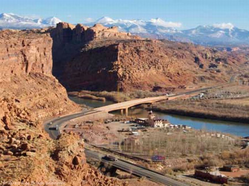 Aerial View of the Colorado River Bridge