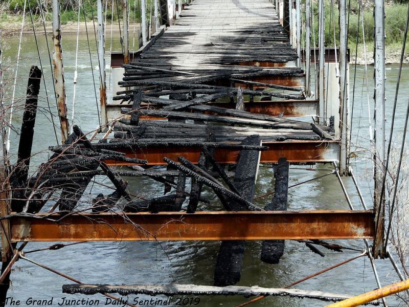 Fruita bridge after the fire