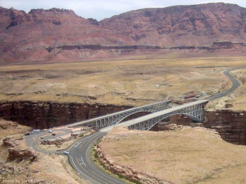 Aerial view of Navajo Bridge