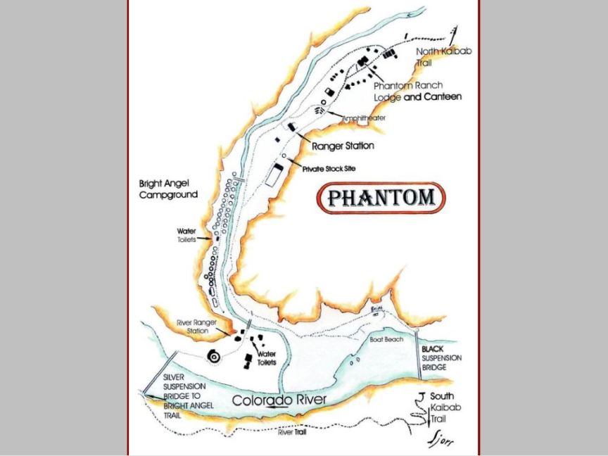 Map of Phantom Ranch