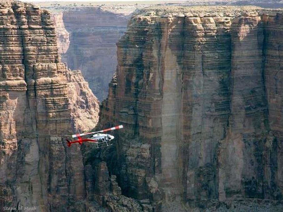 Helocopter in the Canyon